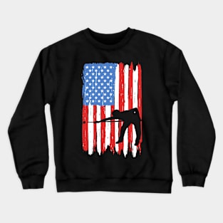 American Flag Billiards Graphic Crewneck Sweatshirt